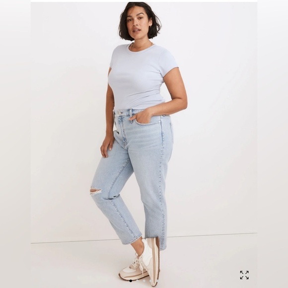 Madewell The Perfect Vintage Crop Jean in Sudbury Wash SZ 32 - Picture 2 of 9